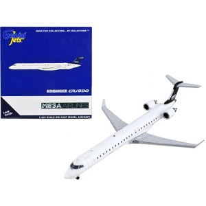 Bombardier CRJ900 Commercial Aircraft "Mesa Airlines" White with Black Tail 1/400 Diecast Model Airplane by GeminiJets - 1 of 3