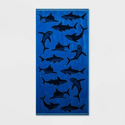 shark beach towel