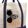 University of Texas at El Paso Miners Primary Logo Canvas Tote Bag With External Pocket, Reusable Shoulder Bag for Shopping, School, Beach, Navy - 2 of 4