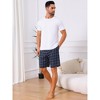 INSPIRE CHIC Men's Summer Lounge Elastic Waist Casual Plaid Sleep Shorts - 2 of 4
