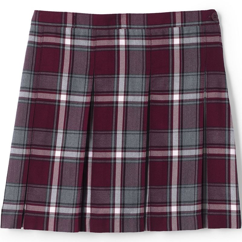 Lands' End School Uniform Kids Plaid Box Pleat Skirt Top of the Knee, 1 of 6