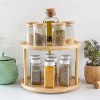 LunaLulinlk Two-Tier Bamboo 10" Lazy Susan Turntable for Cabinets, Countertop, Panty or Table - 3 of 4