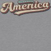 Rerun Island Women's America Retro Font Americana 4Th Of July Short Sleeve Graphic Cotton Cropped Loose T-shirt - Athletic Heather M - 2 of 4