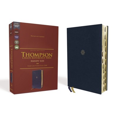 Nkjv, Thompson Chain-Reference Bible, Handy Size, Leathersoft, Navy, Red Letter, Thumb Indexed, Comfort Print - by  Zondervan (Leather Bound)