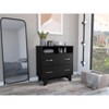 NicBex 2 Drawers Dresser for Bedroom with 2 Open Shelves,Chest of Drawers with White Metal Handle,Storage Dressers for Bedroom - 2 of 4