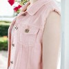 Anna-Kaci Women's Distressed Denim Crop Vest - 4 of 4