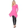 Women's 3/4 Sleeve Makayla Tunic Top with Pockets - White Mark - 2 of 3