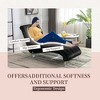 Okak Luxurious Velvet Button Tufted Chaise Lounge Chair with Transparent Feet,Comfy Upholstered Accent Chair for Bedroom,Living Room,Office - 4 of 4