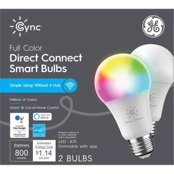 GE 2pk CYNC Smart Color Changing Light Bulbs