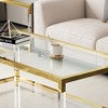 Modern minimalist style gold metal frame with acrylic leg coffee table cs-1195 - 4 of 4