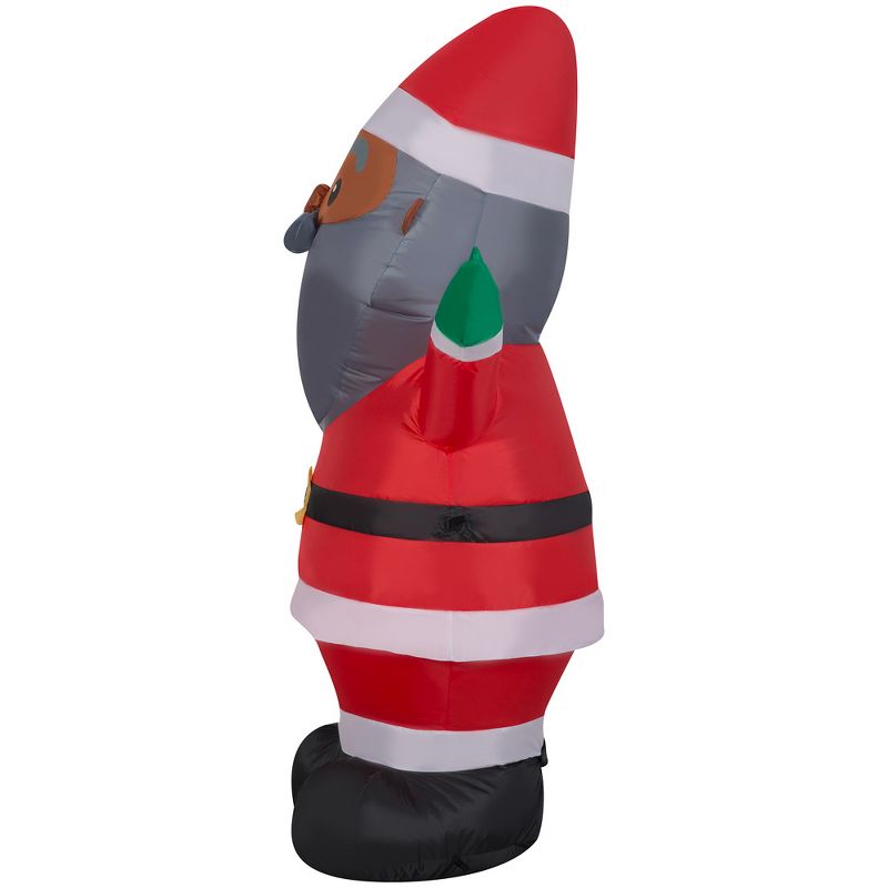 Gemmy Christmas Airblown Inflatable Santa, 4 ft Tall, Multi, 4 of 6