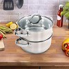 Oster Hali 3 Piece Stainless Steel Steamer Set With Lid - 2 of 4