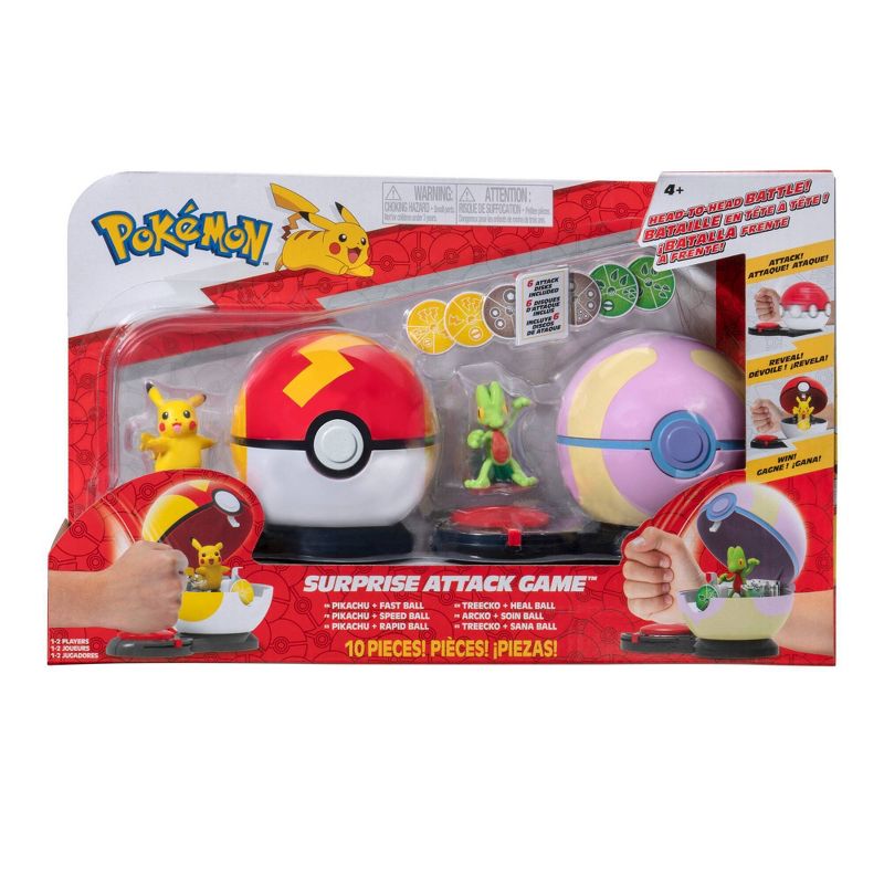 Pok&#233;mon Pikachu with Fast Ball vs Treecko with Heal Ball Surprise Attack Game, 3 of 10