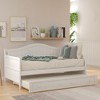 PAGED Twin Size Daybed Modern Simple Wooden Bed Frame with Trundle and Backrest for Living Room - 2 of 4