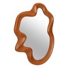 HomeRoots 35" Brown Solid Wood Abstract Geometric Framed Accent Mirror - 4 of 4