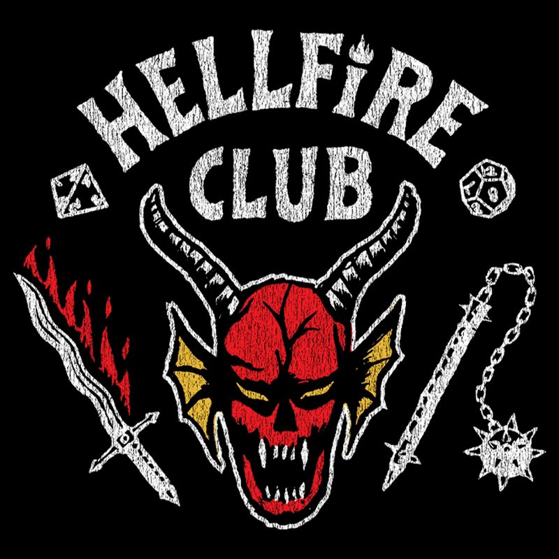 Girl's Stranger Things Hellfire Club Costume T-Shirt, 2 of 5