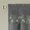 Kate Aurora Complete 5 Pc Window in a Bag Embroidered Floral Country Flax Sheer Curtain & Valance Set - 3 of 4
