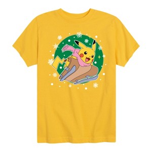Boys' - Pokémon - Pikachu Sled Short Sleeve Graphic T-Shirt - 1 of 4