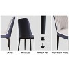 NicBex PU Leather Dining Chairs Set of 4,Upholstered Armless Kitchen Chairs with Curved Back and Black Metal Legs for Dining Room,Kitchen - 4 of 4