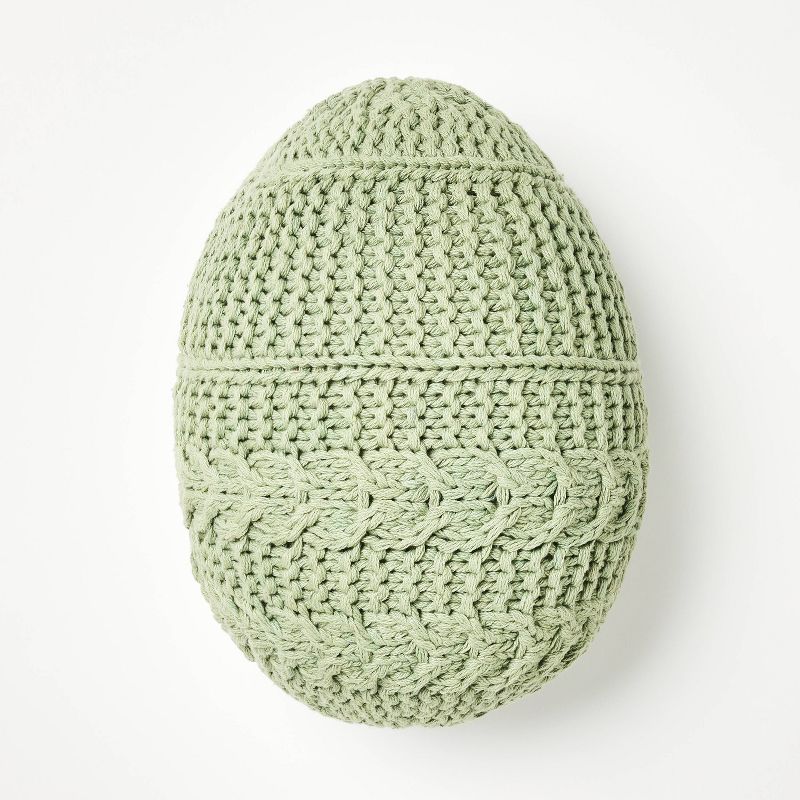 Shaped Crochet Egg Throw Pillow - Threshold™ designed with Studio McGee, 1 of 11