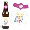 Big Dot of Happiness Just Engaged - Colorful - Engagement Party Decorations for Women and Men - 6 Beer Bottle Label Stickers and 1 Carrier - 3 of 4