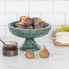 Storied Home Marble Footed Pedestal Bowl - 2 of 4