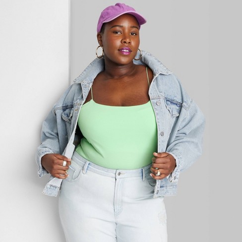 mint green plus size tops