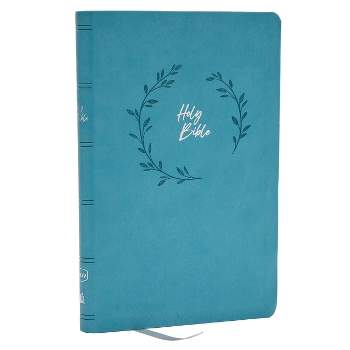 Nkjv Holy Bible, Value Ultra Thinline, Blue Leathersoft, Red 