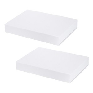 Unique Bargains Easy to Assemble Durable Cardboard Gift Box with Magnetic Lid 2 Pcs - 1 of 4