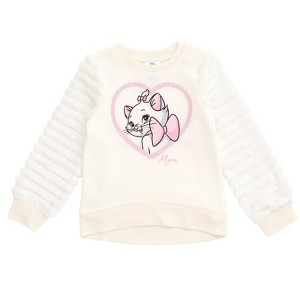 Disney Girls Fleece Sweatshirt with Faux Fur Sleeves Toddler - 1 of 4
