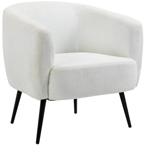 Accent chair with black metal online legs