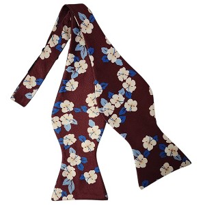 Men's Floral Printed 2.75" x 4.75" Adjustable 16" - 21" Self-Tie Bow Tie - 1 of 4