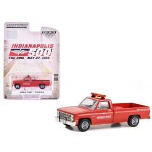 1984 GMC Sierra Pickup Truck "68th Annual Indianapolis 500 Mile Race Emergency Vehicle" Red 1/64 Diecast Model Car by Greenlight - 1 of 3