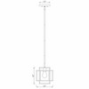 Titania 1-Light Mini Pendant - Steel, Dimmable, Damp Rated, 8.5" - Black/Brushed Nickel - 4 of 4