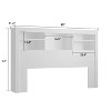FUFU&GAGA Headboard With Storage Shelves & Remote Adjustable Light - 4 of 4