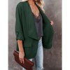 Womens Casual Blazer Jackets Roll Up Long Sleeve Open Front Jacket Loose Fit Longline Blazer Work Office Business Blazers - 4 of 4
