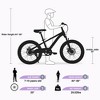 YONWAY Kids Bike 20 Inch Mountain Bike, Dual Disc Brake Suspension Fork Single Speed Bicycle for Ages 7-12 Boys and Girls Youth, Purple - 3 of 4