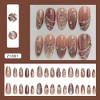 LOVELAY CREATIONS Medium Almond Ombre Pink Press-On Nails with Rhinestone Butterflies - 3 of 4