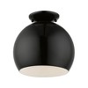 Livex Lighting Piedmont 1 - Light Semi-Flush Mount in  Shiny Black - 4 of 4