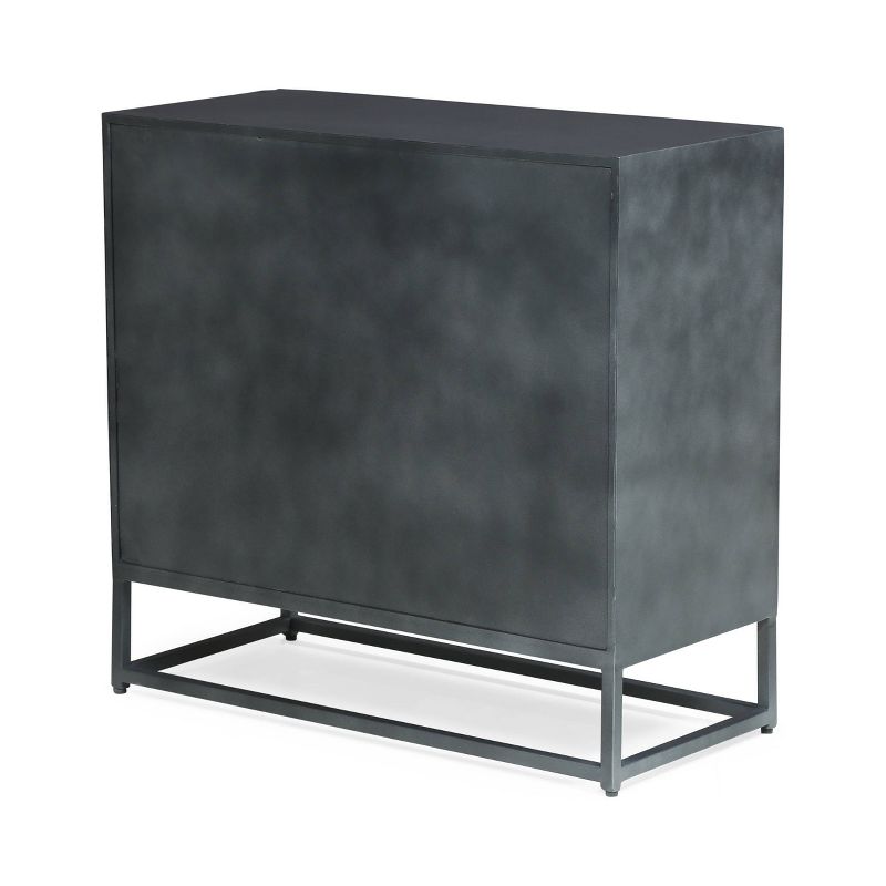 Conley Handcrafted Modern Industrial 2 Door Cabinet Gray/Black - Christopher Knight Home, 6 of 12