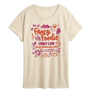 Women's - Instant Message - Fancy Foodie Short Sleeve Graphic T-Shirt - 1 of 4