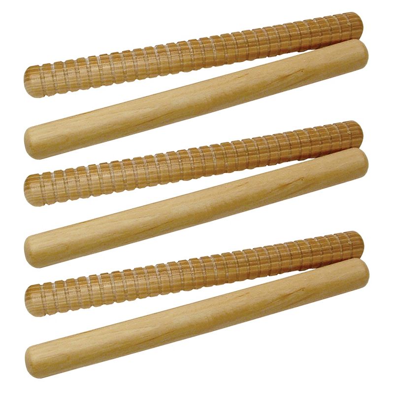 Westco Educational Products Hickory Rhythm Sticks - 8", 2 Per Pack, 3 Packs, 1 of 5