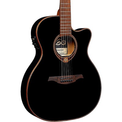 Lag Guitars Tramontane T118ASCE-BLK Auditorium Slim Cutaway  Acoustic-Electric Guitar Black