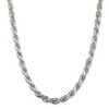 Black Bow Jewelry Men's 8mm Sterling Silver D/C 8 Sided Solid Rope Chain Necklace - 3 of 4