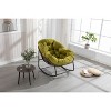 CAVINAS Rocking Chair Outdoor Rattan Glider Rocker Chair Accent Chair Reading Chair Comfy Chair - 2 of 4