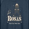 Women's - Disney - Rosas Wish You Were Here Lightweight French Terry Wide Neck Long Sleeve Shirt - 2 of 4