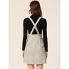 INSPIRE CHIC Women's Vintage Plaid Strap Braces Tweed Mini Suspender Skirt - 4 of 4
