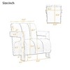Kumasinova Modern Plush Cushioned Accent Chair, Minimalist Leisure Armchair with L-shaped Armrests, Sturdy Frame Sofa Chair with Unique Backrest - 3 of 4