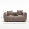 OUTSUPPLY Soft Bean Bag Chair for Two, High-Resilience Foam, Square Lounger with Armrests, Chenille Cover for Living Room - 2 of 4