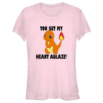 Junior's Women Pokemon Charmander You Set My Heart Ablaze T-Shirt
